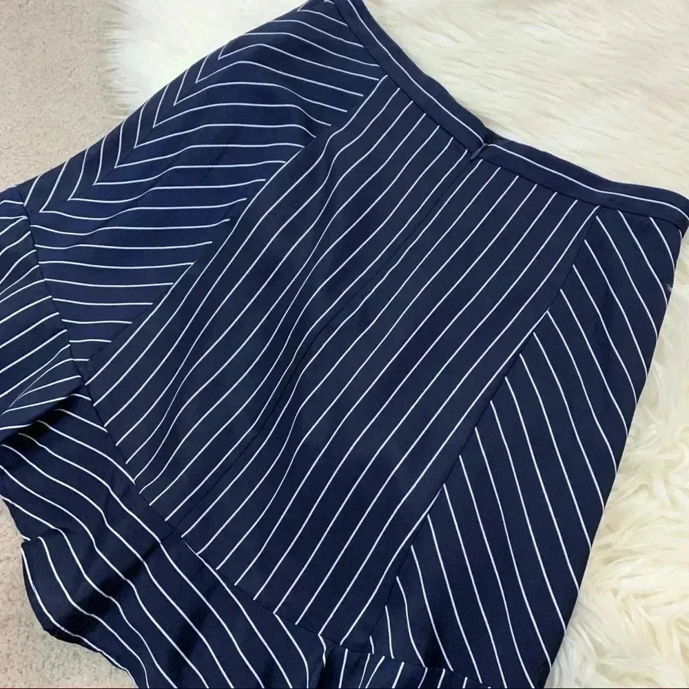 NWT J. Crew Pinstripe Swing Skirt